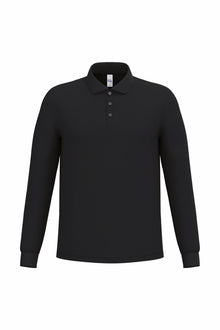 Polo piqué manches longue homme