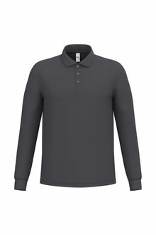 Polo piqué manches longue homme