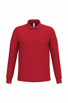 Polo piqué manches longue homme