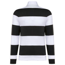 Polo rugby rayé manches longues unisexe