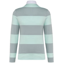 Polo rugby rayé manches longues unisexe