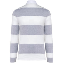 Polo rugby rayé manches longues unisexe