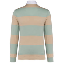 Polo rugby rayé manches longues unisexe