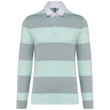 Polo rugby rayé manches longues unisexe