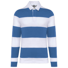 Polo rugby rayé manches longues unisexe