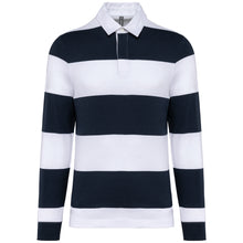 Polo rugby rayé manches longues unisexe