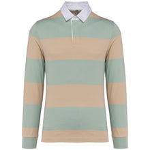 Polo rugby rayé manches longues unisexe