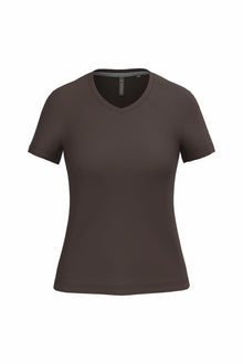 T-shirt col V manches courtes femme