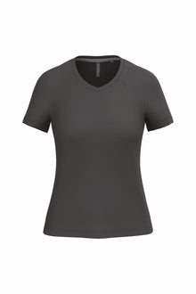 T-shirt col V manches courtes femme