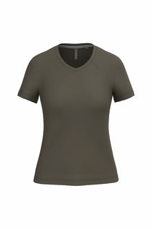 T-shirt col V manches courtes femme