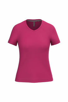 T-shirt col V manches courtes femme