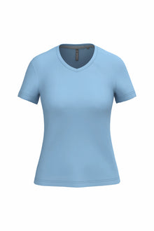 T-shirt col V manches courtes femme