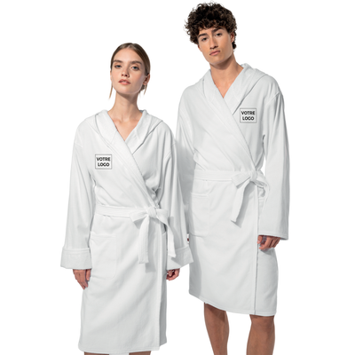 Peignoir de bain à capuche bio