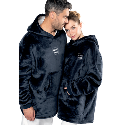 Plaid poncho unisexe