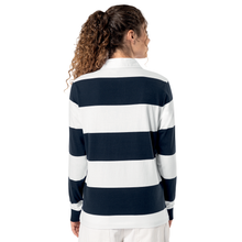 Polo rugby rayé manches longues unisexe