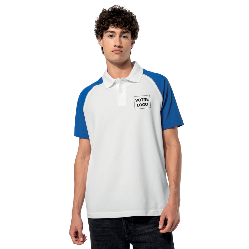 Polo baseball manches courtes