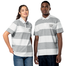 Polo rugby rayé manches courtes unisexe