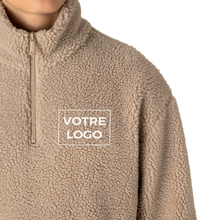 Sweat-shirt zip en sherpa unisexe