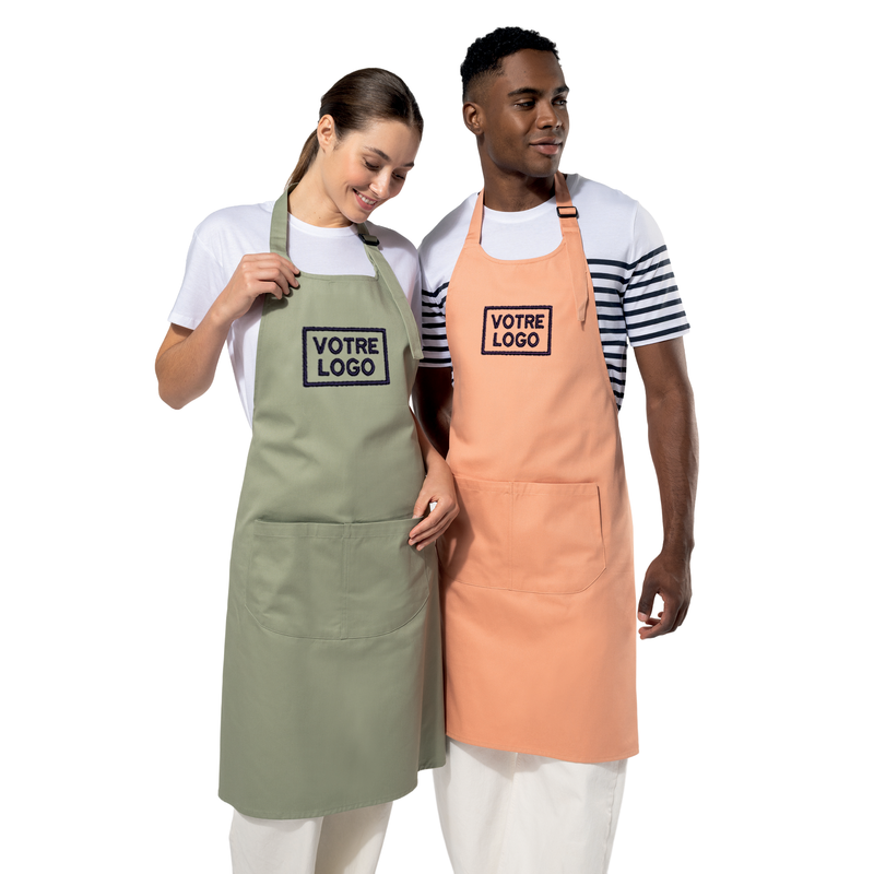 Tablier avec poche en coton Bio