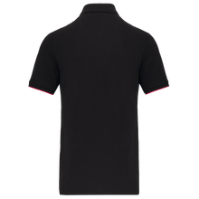 Polo contrasté manches courtes homme