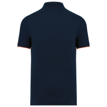 Polo contrasté manches courtes homme