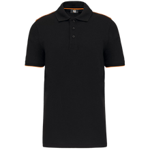 Polo contrasté manches courtes homme