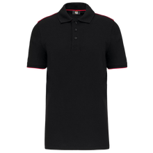 Polo contrasté manches courtes homme