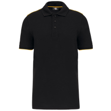 Polo contrasté manches courtes homme