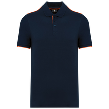 Polo contrasté manches courtes homme