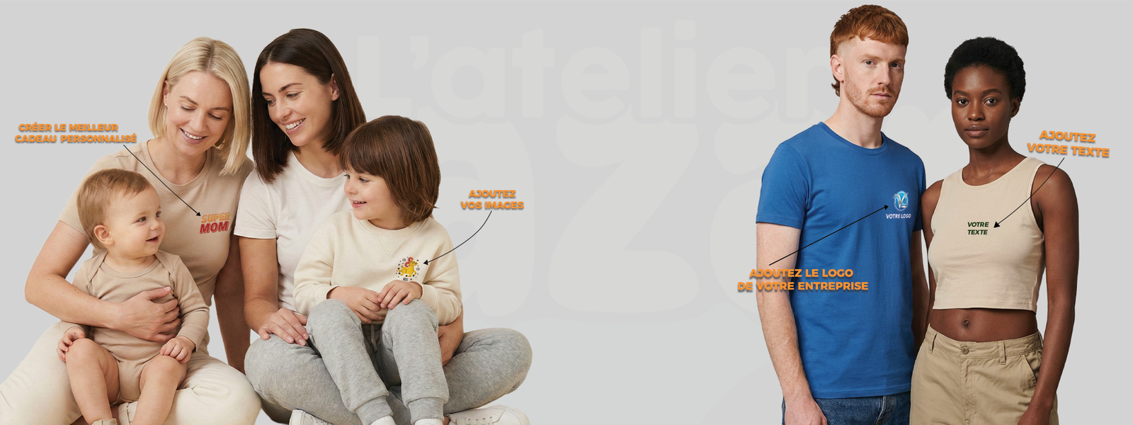 Vêtements personnalisés – familles, entreprises, cadeaux brodés en France